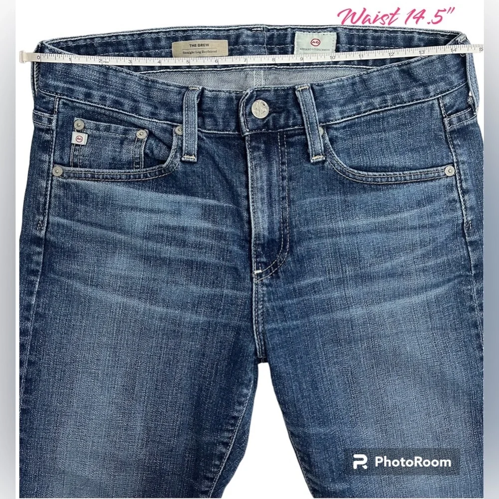 AG-Adriano Goldschmied The Drew straight leg boyfriend jean size 26R cropped - Picture 8 of 11